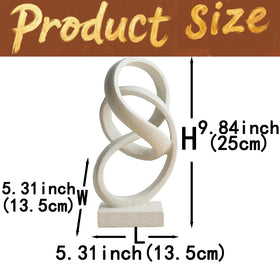Laikearts white knot sculpture complements living room decor and shelving