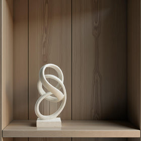 Laikearts modern abstract ribbon sculpture in white for stylish home decor