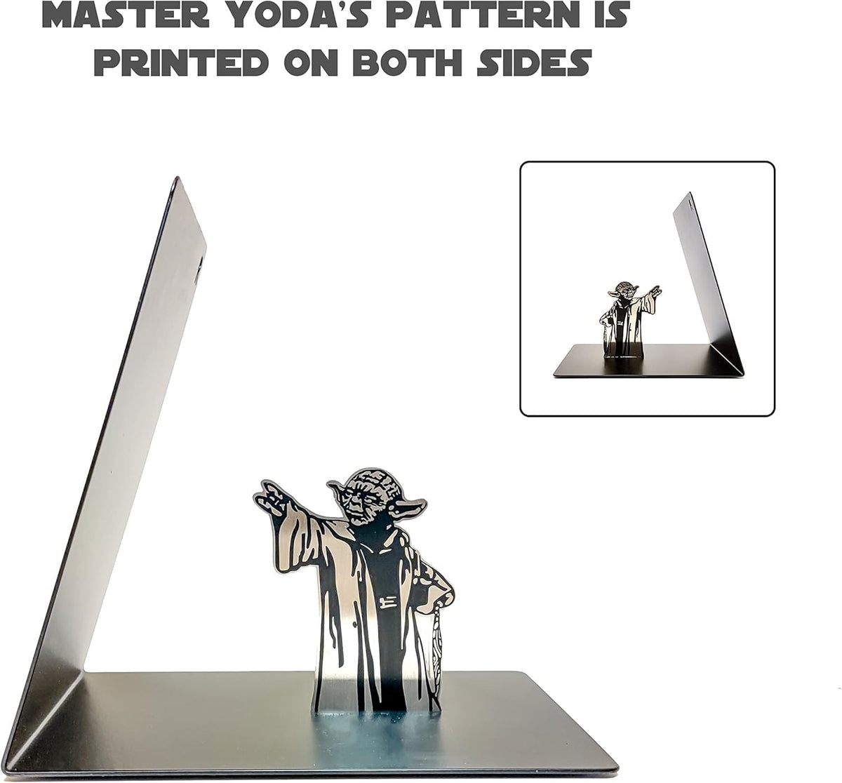 LAIX Master Yoda Force Bookend featuring anti-slip base for stable shelf use