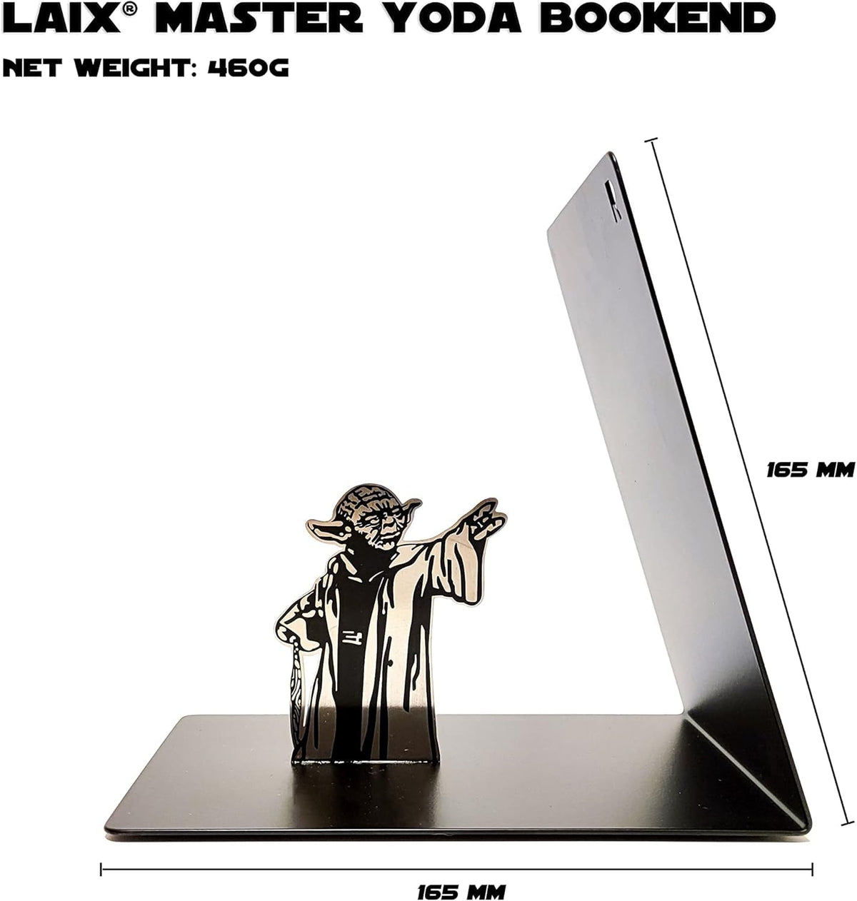 LAIX Master Yoda Force Bookend highlighting exquisite workmanship and rounded corners