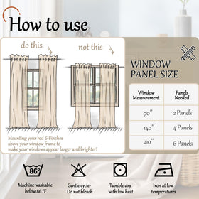 Lajode Blue Linen Blackout Curtains durable and pet-friendly for long-term use.