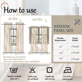 Lajode durable machine-washable curtains cream resist scratches for busy homes.
