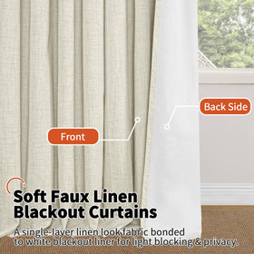 Lajode easy-install curtains 52x84 inch cream ensure quick setup.