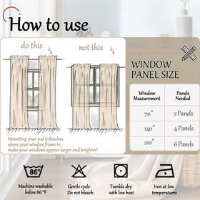 Lajode machine washable sheer curtains offer easy care and lasting softness