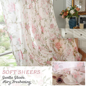 Lajode nursery friendly sheer curtains brighten rooms while maintaining privacy
