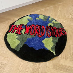 LAKEA Earth Round Mat styled for doorway decoration and everyday comfort.