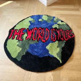 LAKEA Earth Round Mat anti-slip bottom provides safer footing on smooth floors.