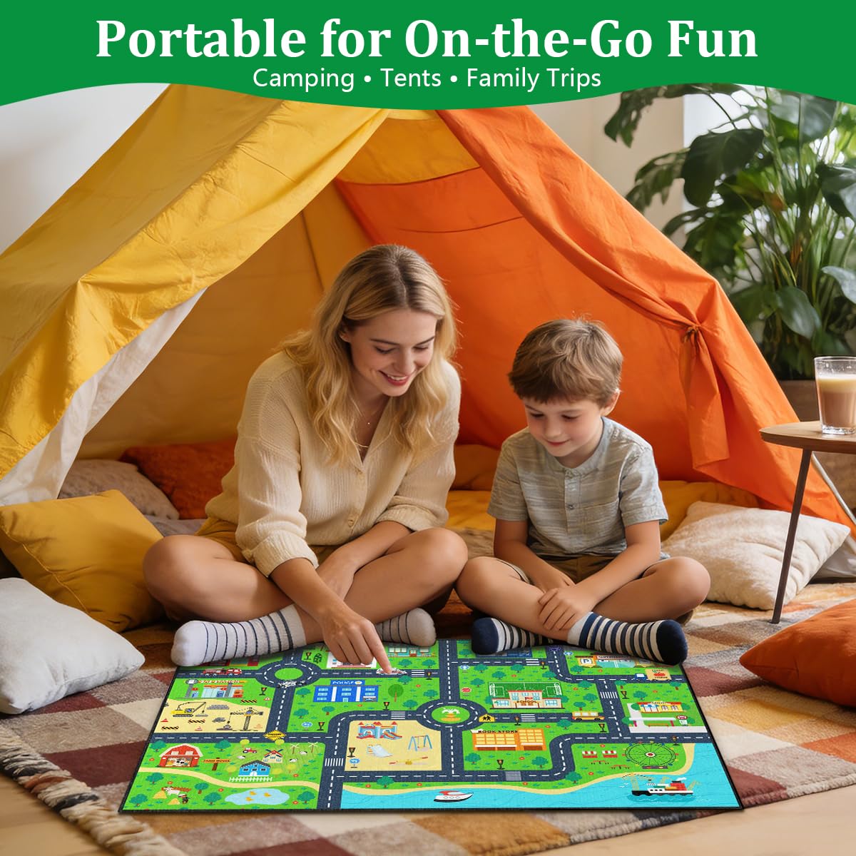 LakeFVGK lightweight mat is easy to store and transport for quick setup.