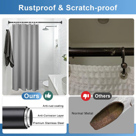 LAKEROD closet rod provides durable hanging space for clothes.