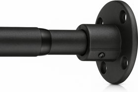 LAKEROD heavy-duty shower rod with wall-mount ends for secure bathroom installation.