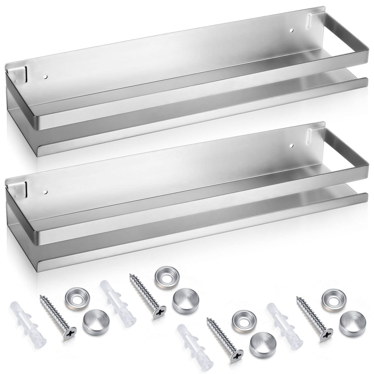 Lallisa two-piece stainless steel shelf wall mounted for bathroom