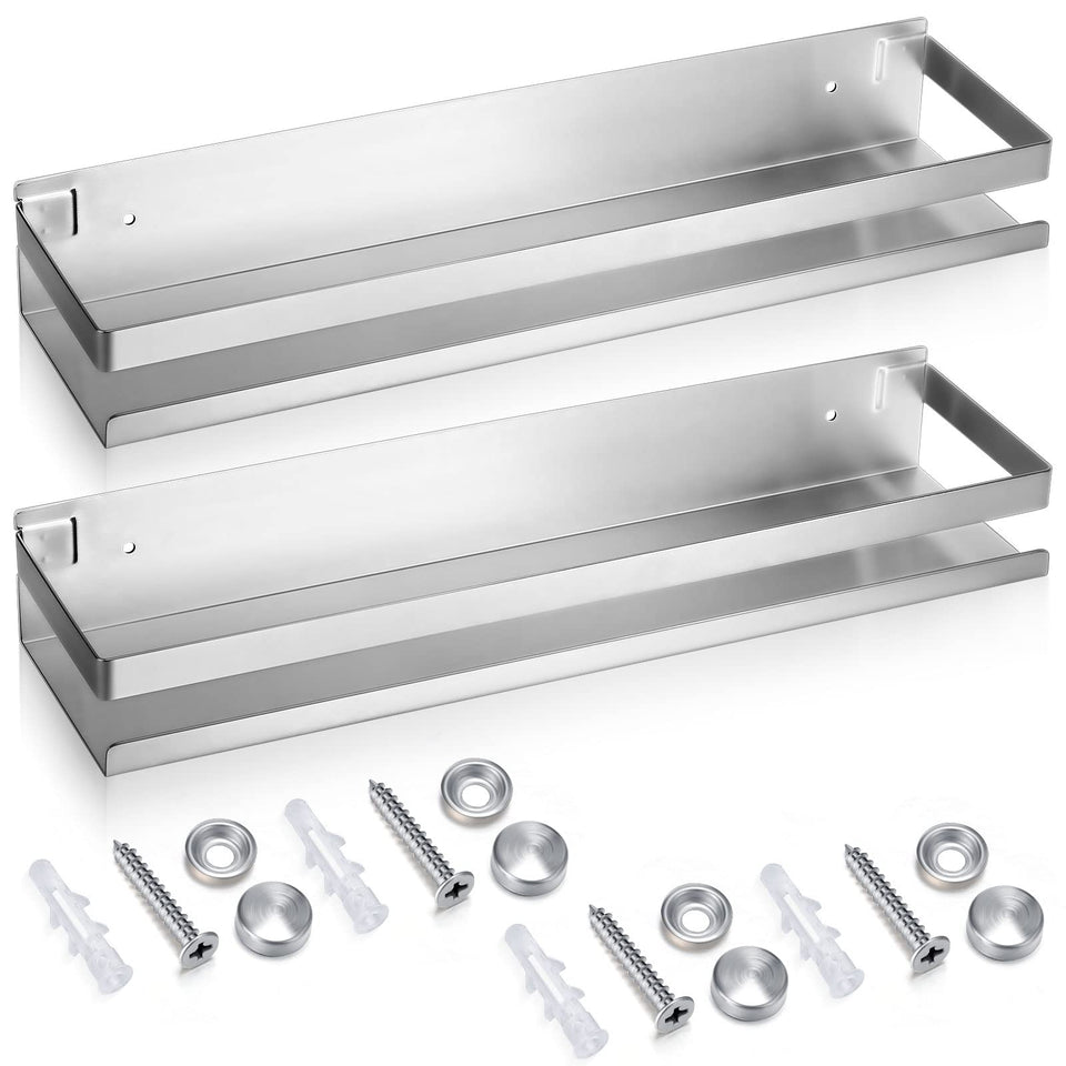 Lallisa two-piece stainless steel shelf wall mounted for bathroom