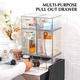 LALOBLUE bottle storage organizer medium drawer stores cosmetics and essentials neatly