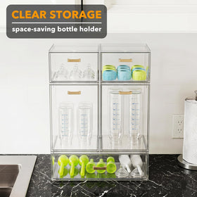 LALOBLUE bottle storage organizer under-sink solution keeps items dust-free