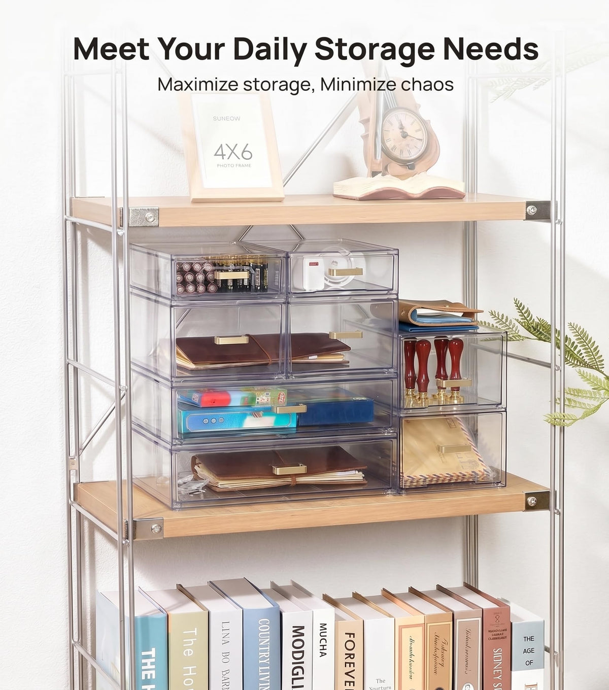 LALOBLUE makeup storage with small drawers keeps cosmetics neatly arranged.