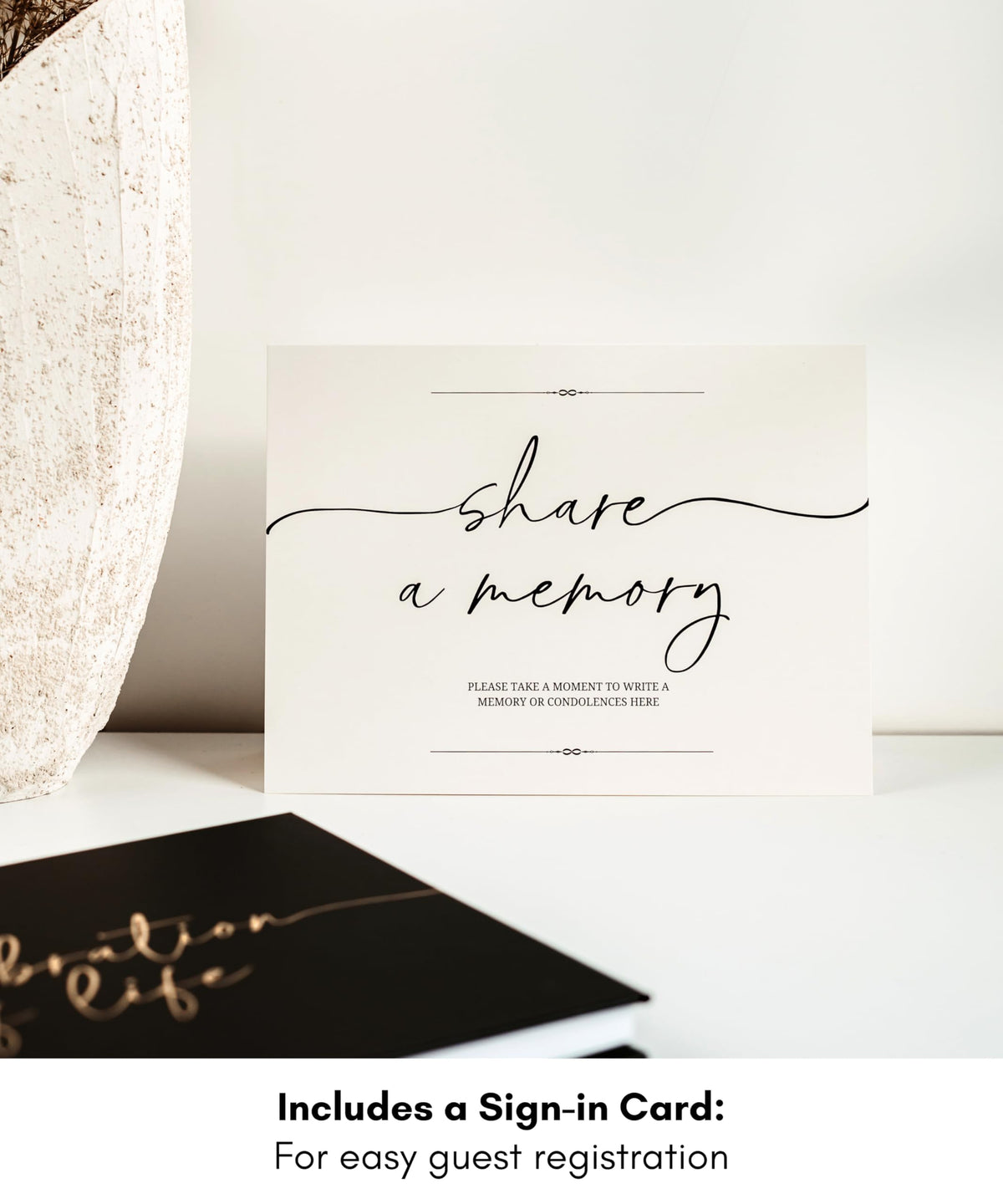 Lamare lay-flat hardcover with ribbon bookmark for easy guest sign-ins