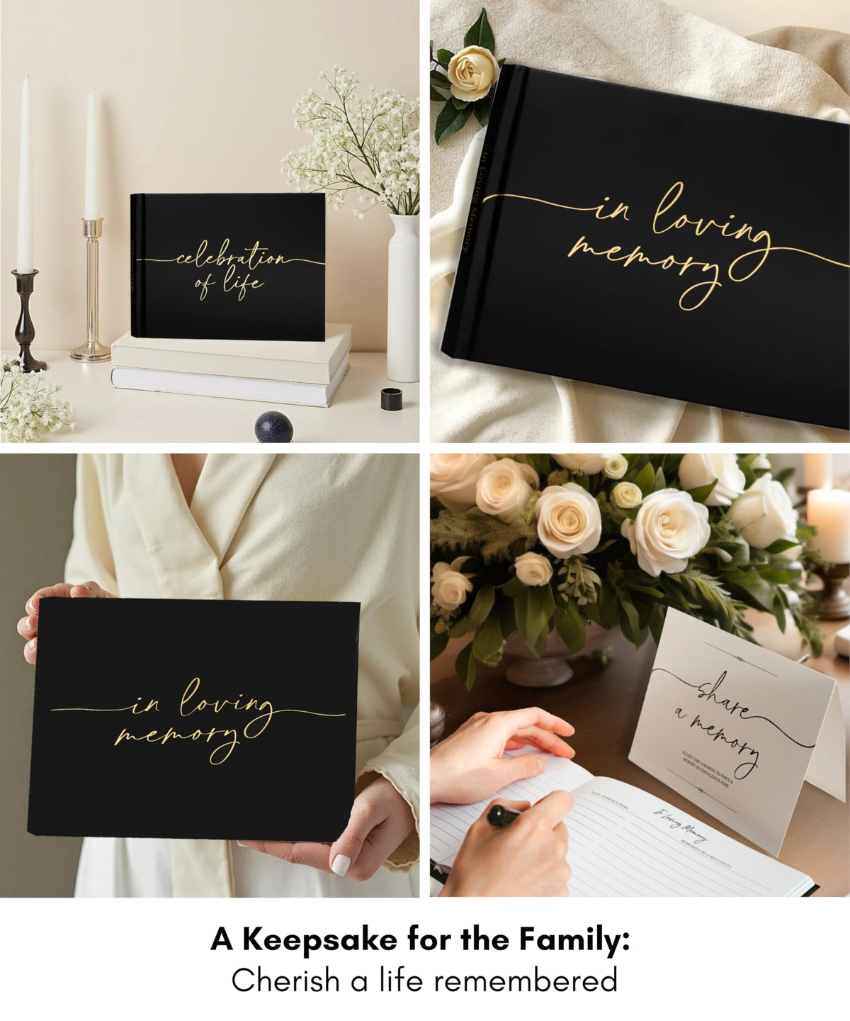 Lamare sustainable FSC-certified guest book for funeral services