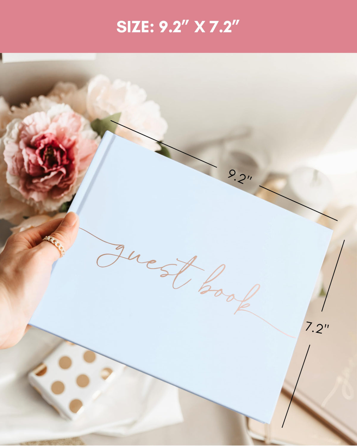 Lamare durable hardcover guest book for stress-free signing at events
