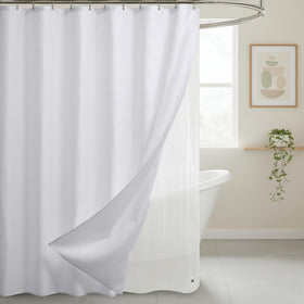 Lameirose bathroom setup shows 72x72 size for standard showers.