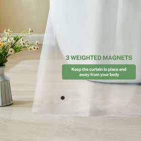 Lameirose clear liner magnets show edge-hugging fit to the tub.