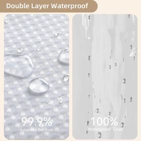 Lameirose clear PEVA liner magnets block water splashes effectively.