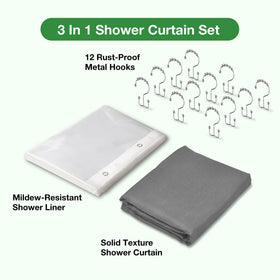 Lameirose PEVA liner magnet seal ensures tight tub edge for minimal splash.