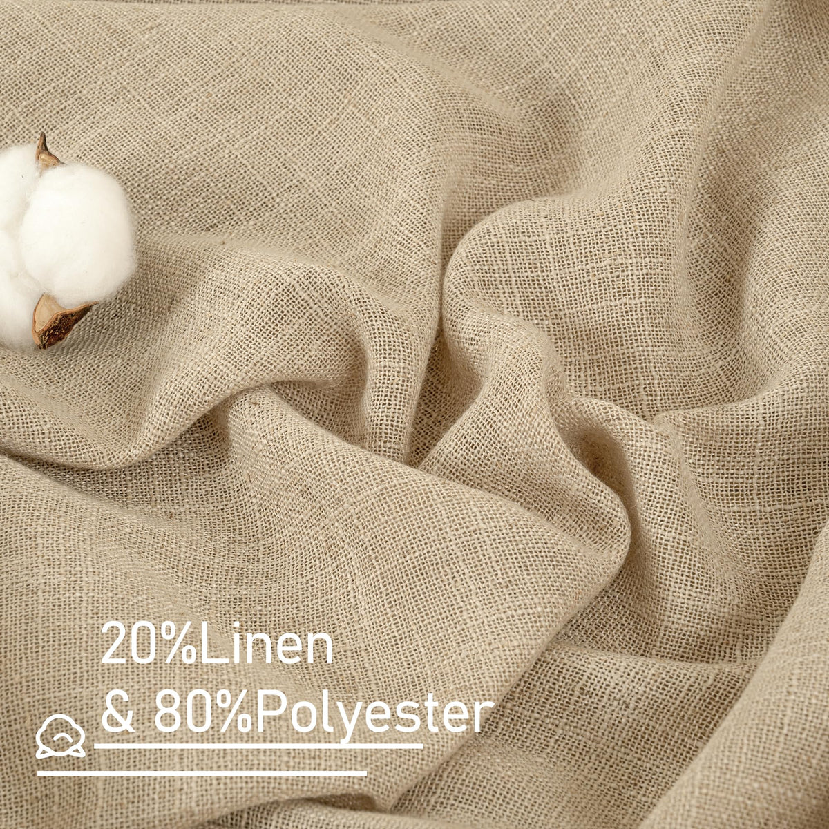 LAMIT linen texture close-up highlights natural weave and organic character.