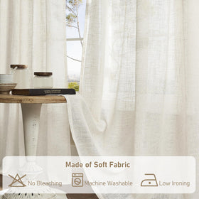 LAMIT neutral-boho-drape adds a relaxed, chic vibe to any room.