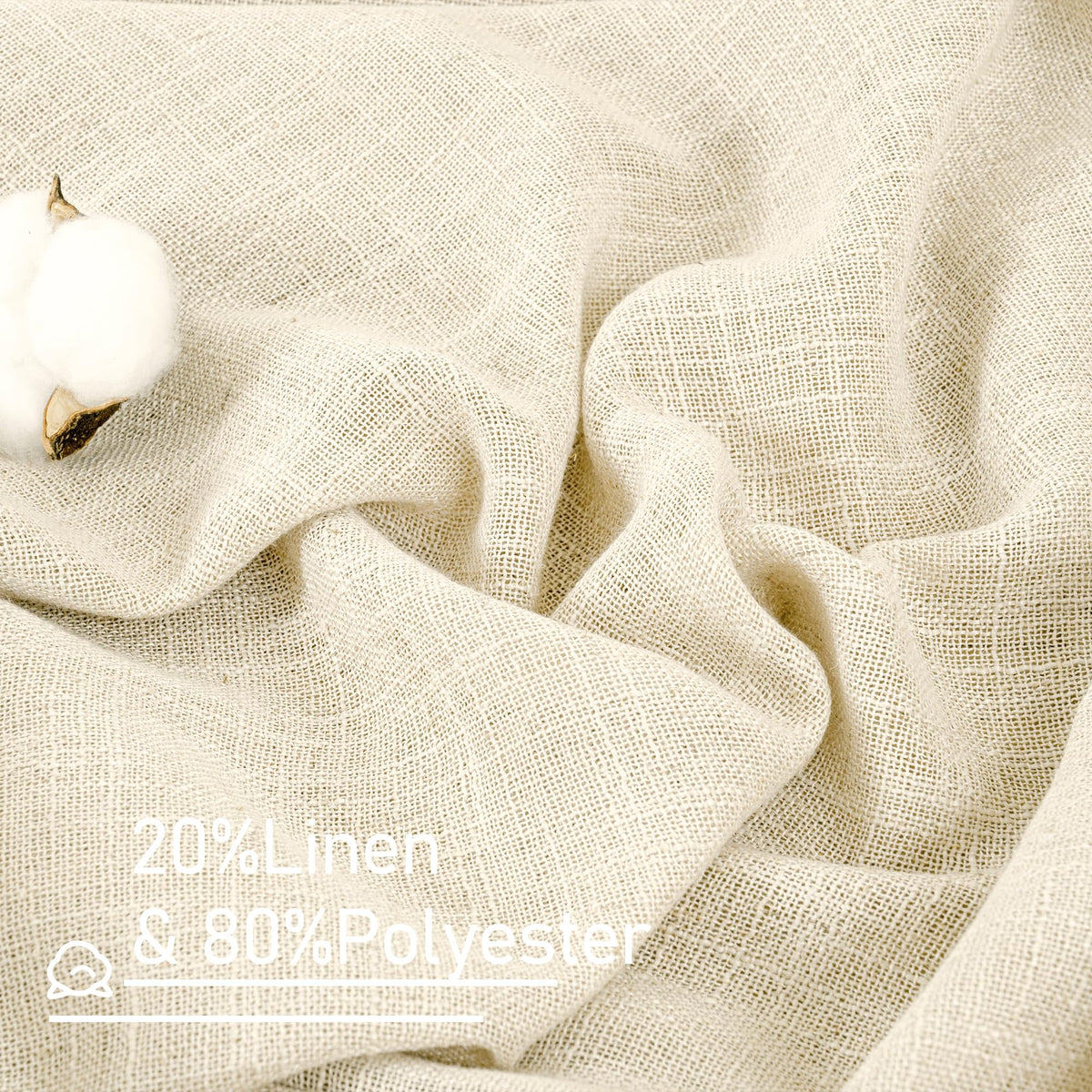 LAMIT linen texture close-up reveals natural weave and warm tone.