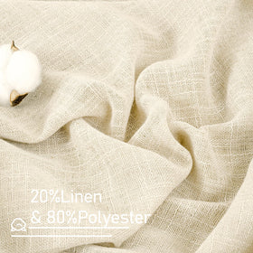 LAMIT linen texture close-up reveals natural weave and warm tone.