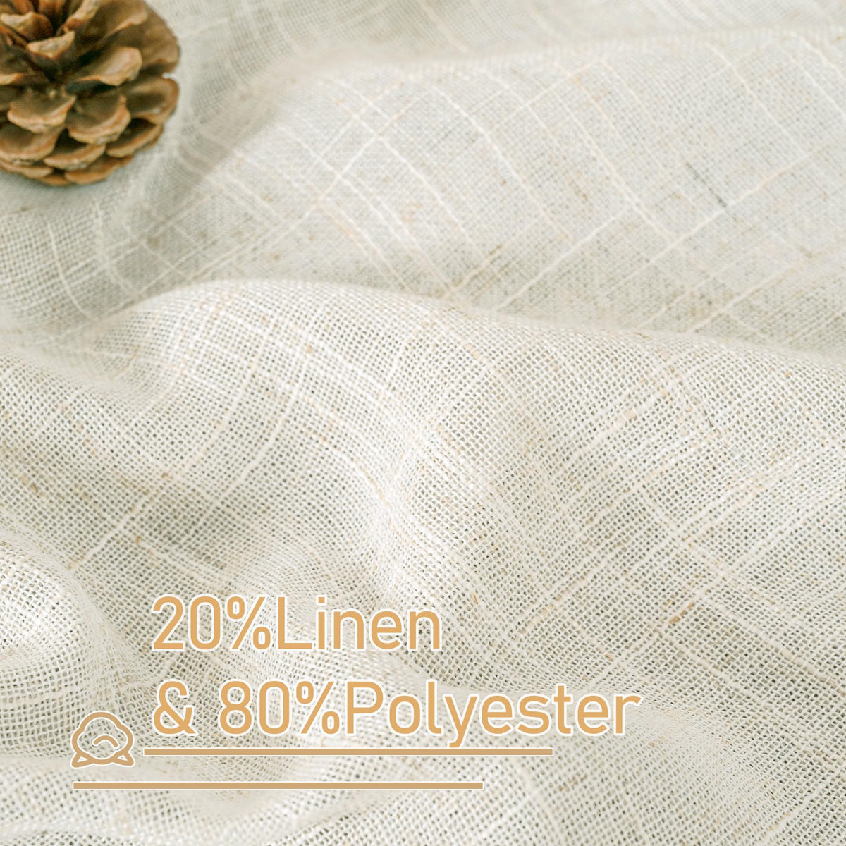 LAMIT linen-textured weave close-up reveals natural charm and depth