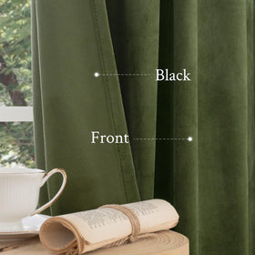 LAMIT Sage Green Velvet Curtains illustrate energy savings by reducing heat transfer