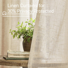 LAMIT soft glow from the curtains creates a warm indoor ambience.