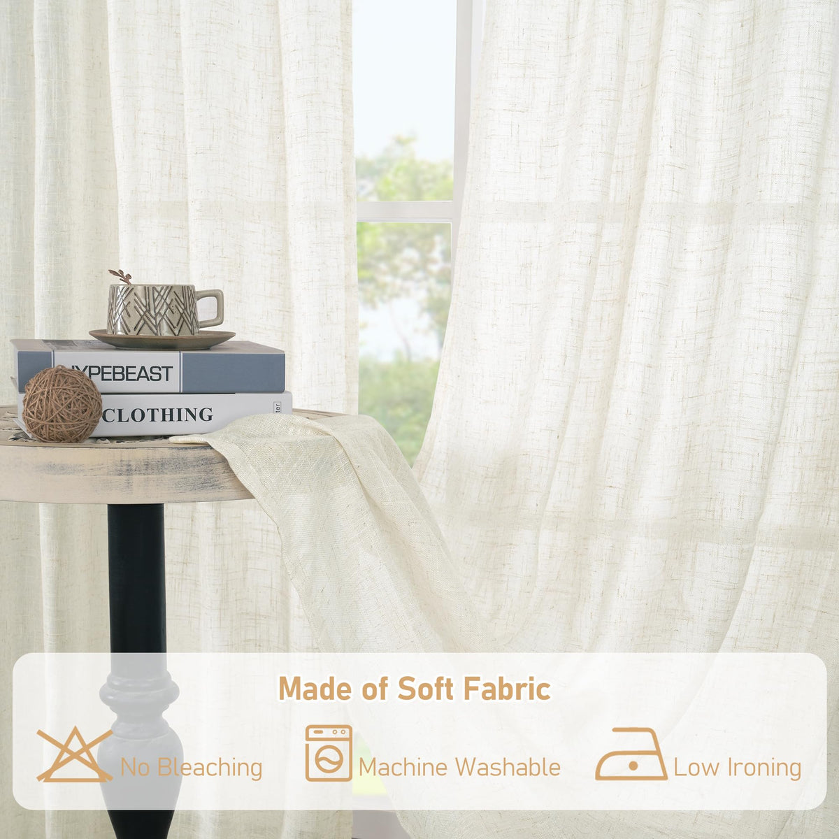LAMIT two-panel cream set enhances lighting and room brightness