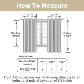LAMIT easy-hang grommet curtains glide smoothly on small-diameter rods.