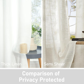 LAMIT privacy-focused curtains offer a calm, unobtrusive view from indoors.