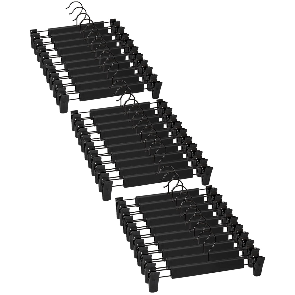 Lamitocs skirt hangers with adjustable clips safeguard fabrics and organize wardrobes.