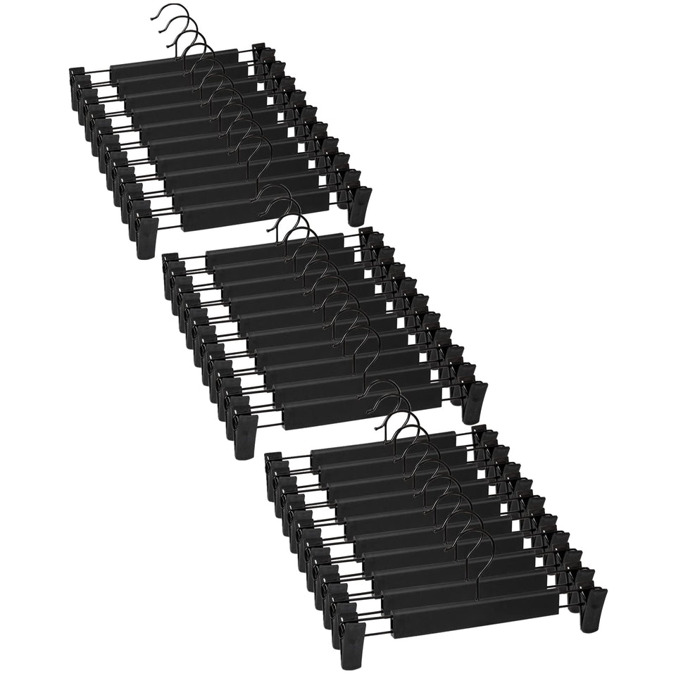 Lamitocs skirt hangers with adjustable clips safeguard fabrics and organize wardrobes.