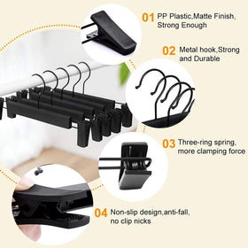 Lamitocs 360° swivel hook hangers for easy access in tight closets.