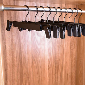Lamitocs closet organizing hangers add elegance and ease to daily routines.