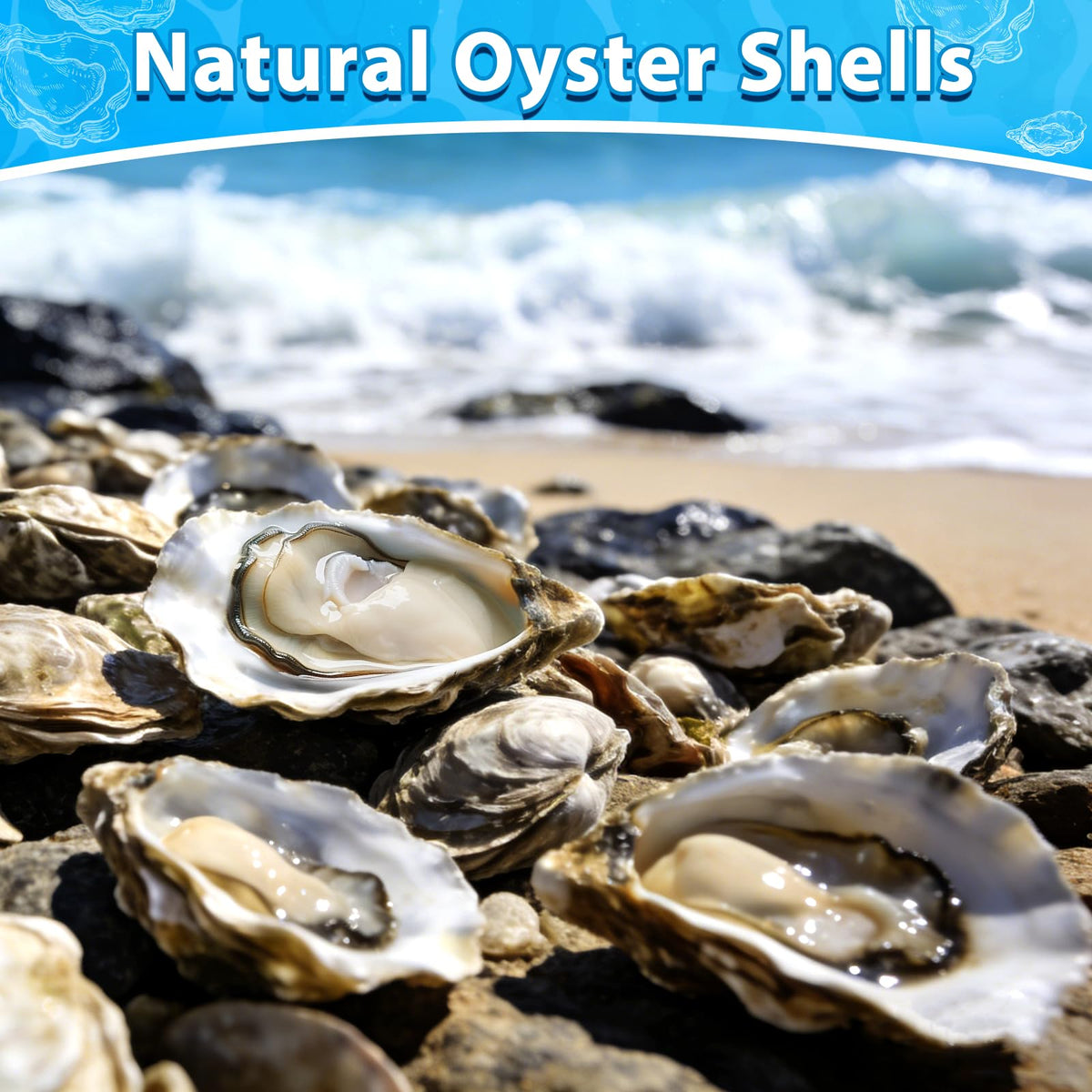 LAMIVORA 3-4 inch oyster shells showing medium size for art, candles, and place cards