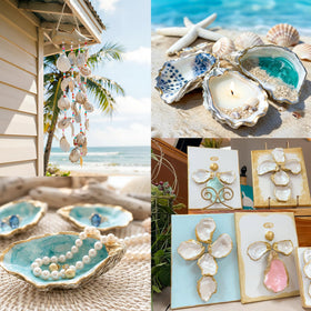 LAMIVORA shell art and craft uses for wreaths, frames, and coastal decor