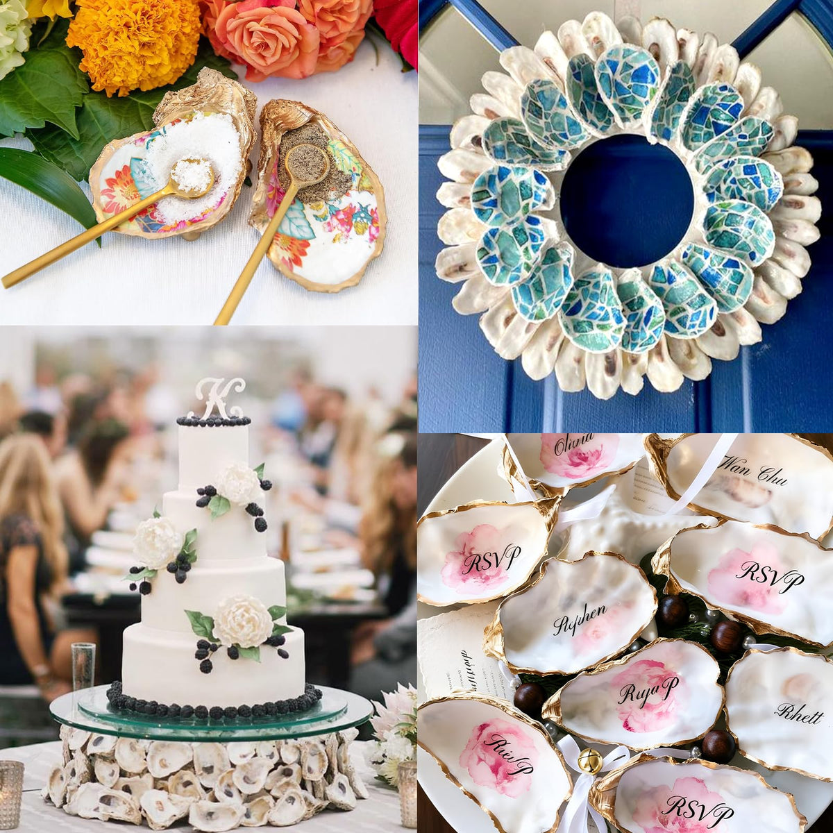 LAMIVORA vase filler shells add texture to glass arrangements and centerpieces
