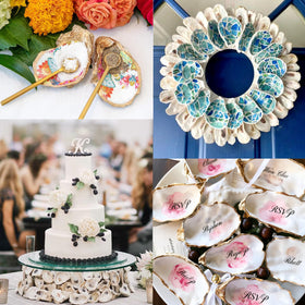 LAMIVORA vase filler shells add texture to glass arrangements and centerpieces