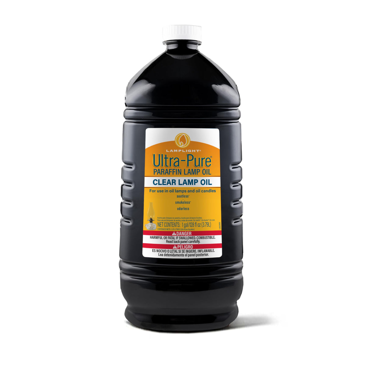 Lamplight Ultra-Pure Liquid Paraffin Oil bottle pour demonstrates clean, spill-free refills for indoor lighting