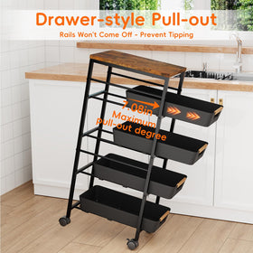 Landmok 360° swivel wheels with locks for stable movement.