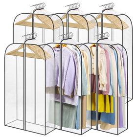 LANDNEOO 6-pack clear garment bags show clothes clearly for fast outfit selection.