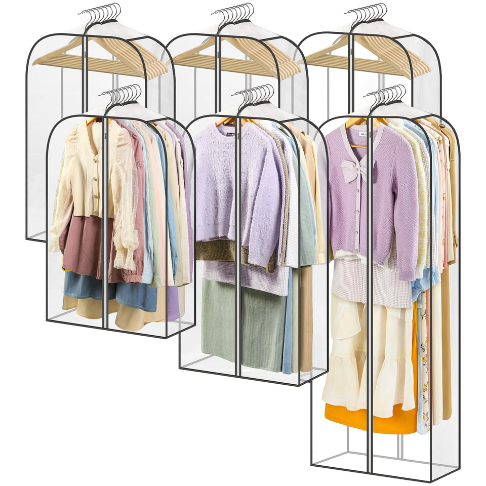 LANDNEOO clear garment bag 32in keeps outfits visible and dust-free.