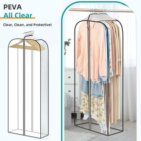 LANDNEOO clear garment bag 60in protects long garments and stays visible.