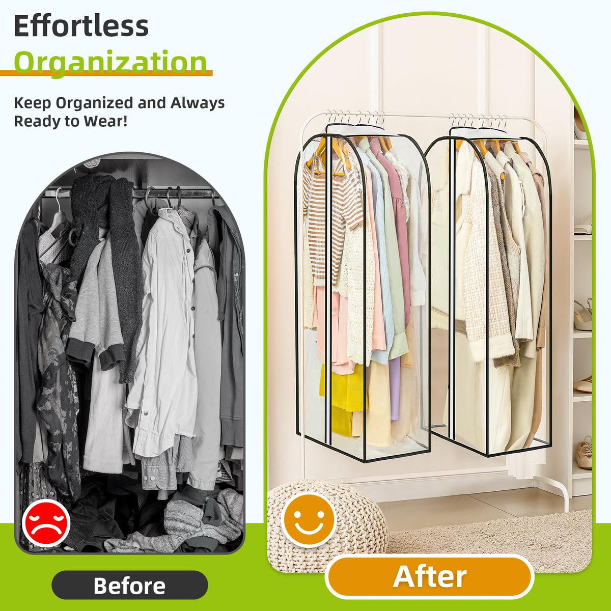 LANDNEOO crystal-clear PE material offers quick visibility of stored items.